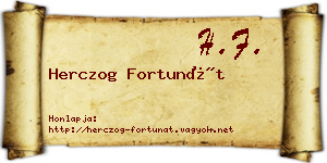 Herczog Fortunát névjegykártya